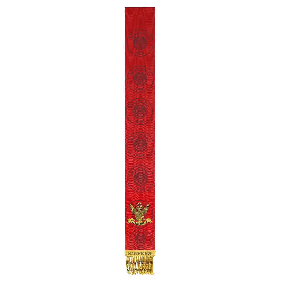 Scottish Rite Bible Marker – Hand Embroidered Red Ribbon with Gold Fringe Masonic Hub