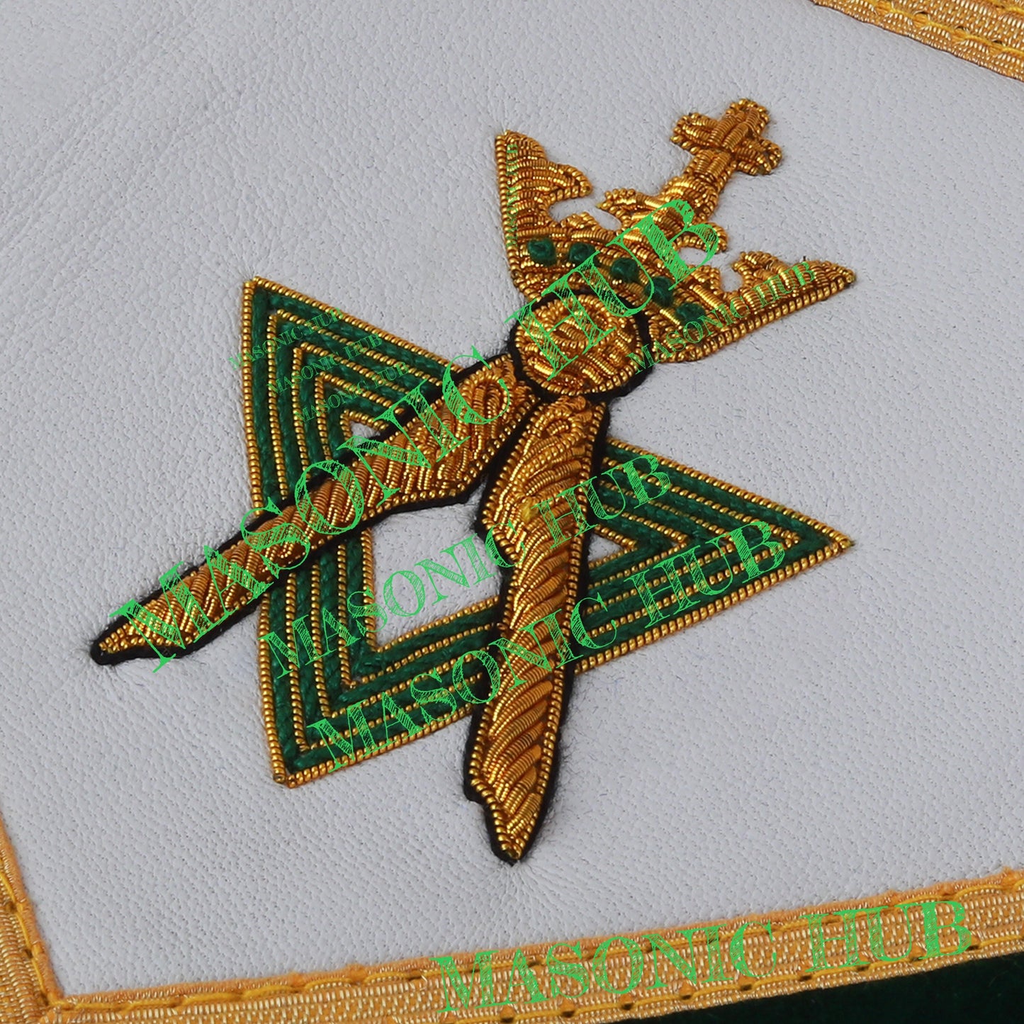 Allied Masonic Degrees (AMD) Past Sovereign Master Lambskin Apron - Handcrafted