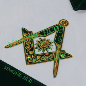 Hand-Embroidered Allied Masonic Degree (AMD) Officer Apron Senior Deacon Regalia My Store