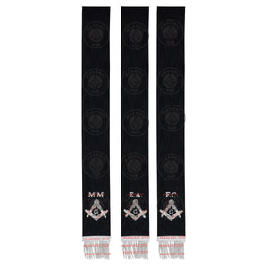 Masonic Bible Markers Set of 3 – Hand Embroidered Black & Silver Funeral Regalia Masonic Hub