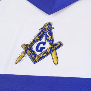 MASONIC MASTER MASON 100% LAMBSKIN APRON BLUE HAND EMBROIDERED GOLD BULLION Masonic Hub