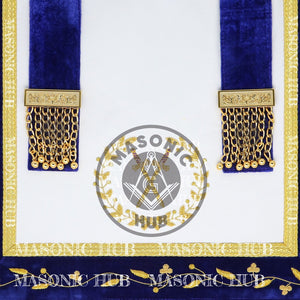 Masonic Grand Lodge Sentinel Regalia Set – Hand Embroidered Lambskin Apron Masonic Hub