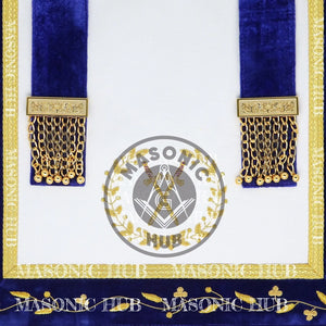 Masonic Grand Lodge Sentinel Regalia Set – Hand Embroidered Lambskin Apron Masonic Hub