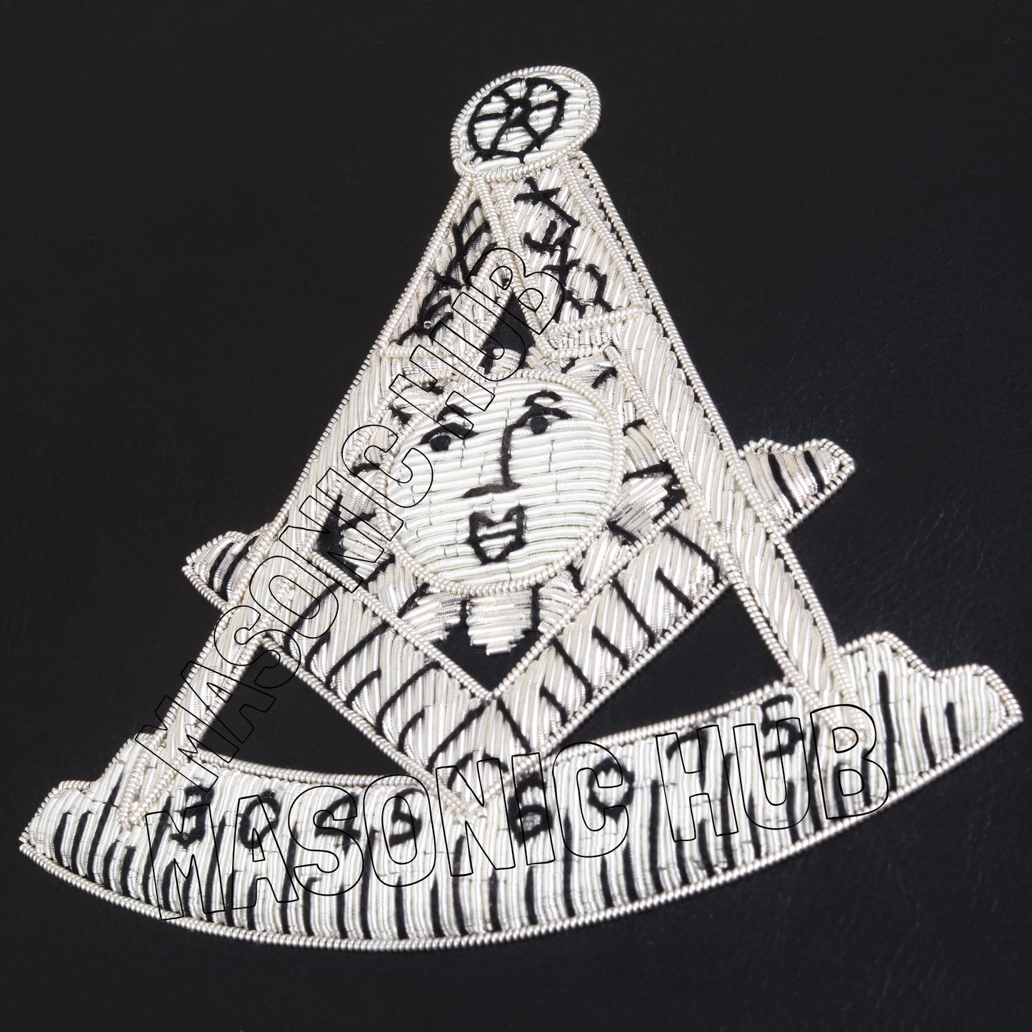 Masonic Hand Embroidered Past Master Chain Collar Case with - Chain Collar Jewel