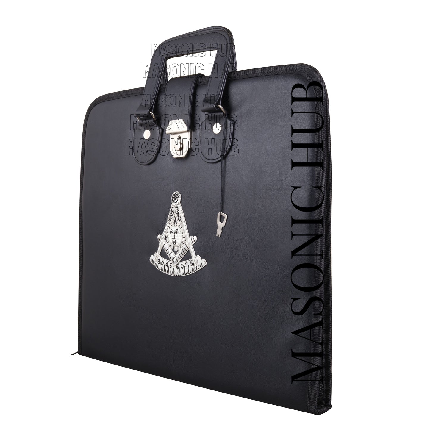 Masonic Hand Embroidered Customize Past Master Masonic Apron Case with Handle