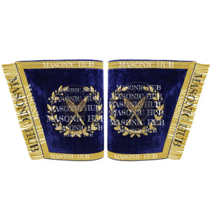 Masonic Grand Lodge Secretary Regalia Set – Hand Embroidered Lambskin Apron Masonic Hub