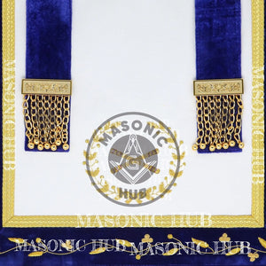 Masonic Grand Lodge Marshal Regalia Set – Hand-Embroidered Lambskin Apron Masonic Hub