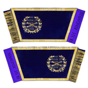 Masonic Grand Lodge Marshal Officer Cuffs – Handcrafted with Gold Bullion Embroidery Masonic Hub