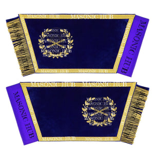Masonic Grand Lodge Marshal Regalia Set – Hand-Embroidered Lambskin Apron Masonic Hub