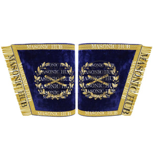 Masonic Grand Lodge Marshal Regalia Set – Hand-Embroidered Lambskin Apron Masonic Hub