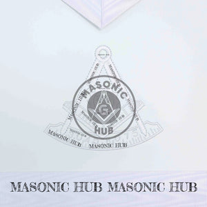 New Freemason Past Master Apron All White with Sun Emblem Machine Embroidery Masonic Hub