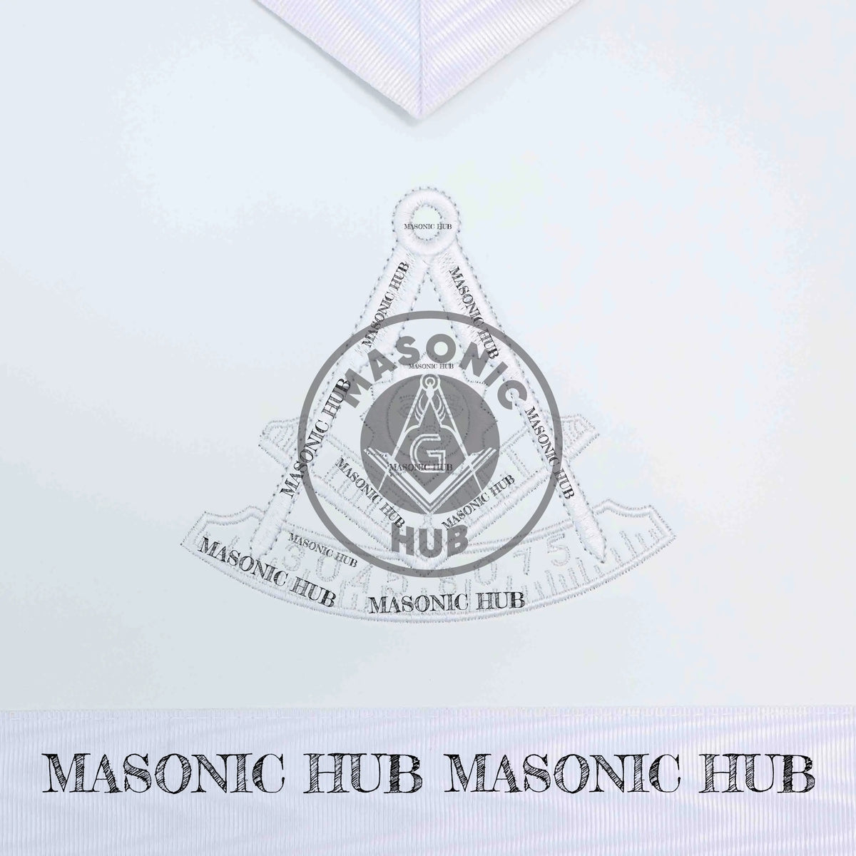 New Freemason Past Master Apron All White with Sun Emblem Machine Embroidery Masonic Hub