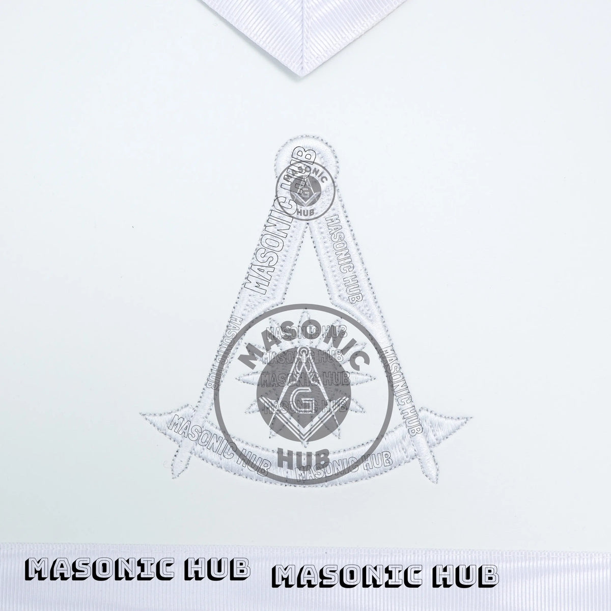 Past Master Masonic Apron Compass & Quadrant with Sun Emblem Machine Embroidery Masonic Hub