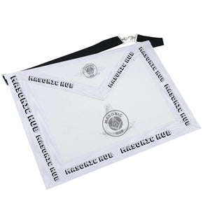 Past Master Masonic Apron Compass & Quadrant with Sun Emblem Machine Embroidery Masonic Hub