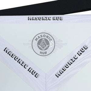 Past Master Masonic Apron Compass & Quadrant with Sun Emblem Machine Embroidery Masonic Hub