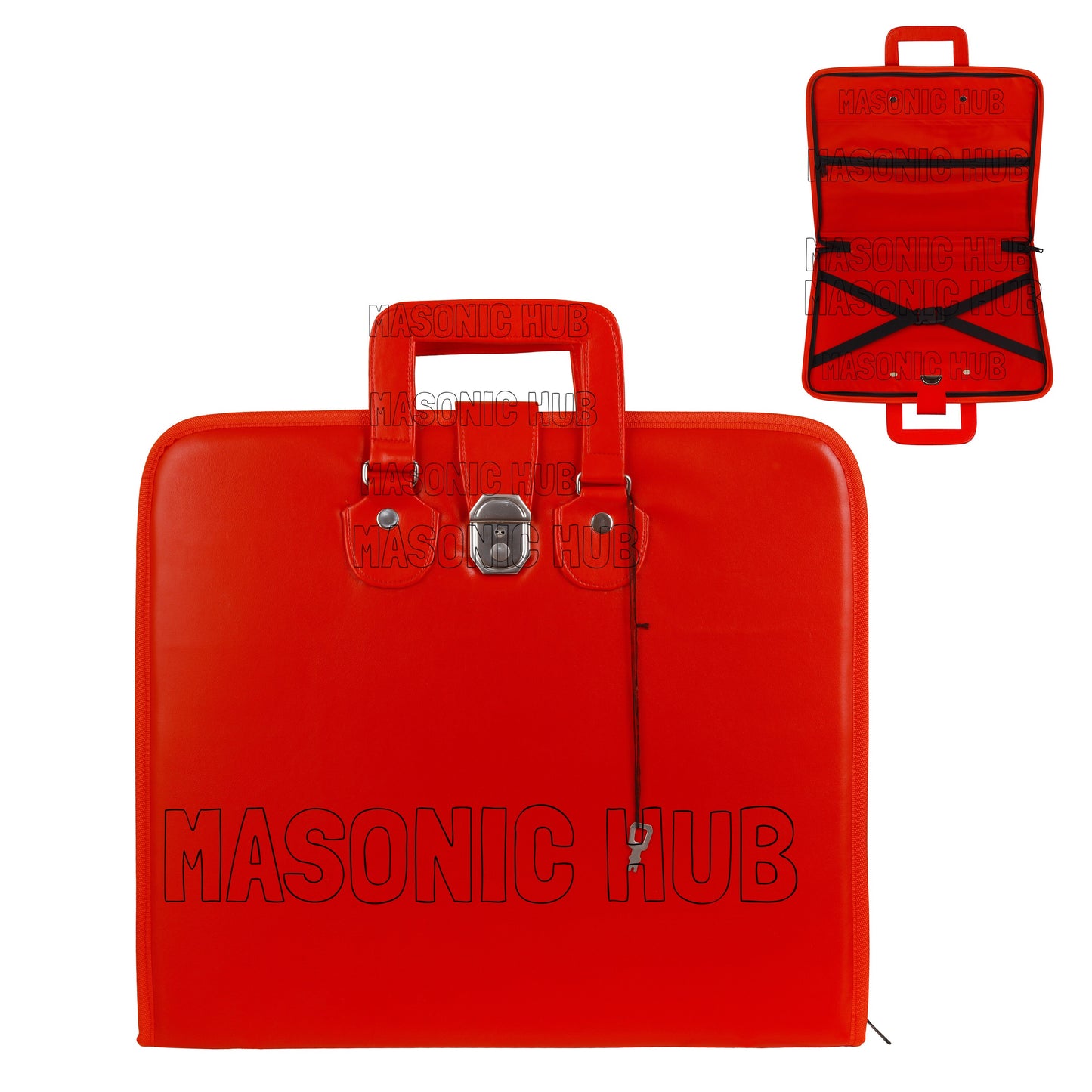 Masonic Regalia Red Faux Leather Masonic Apron Soft Case with Handle (Copy)