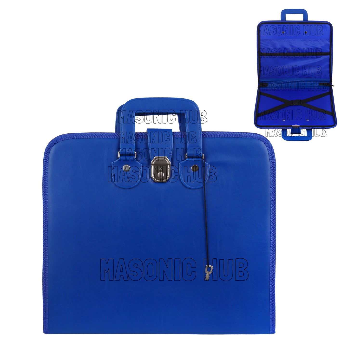 Masonic Regalia Blue Faux Leather Masonic Apron Soft Case with Handle