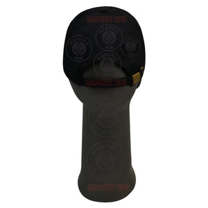 Masonic Shriner Black Cap – Handcrafted with Lotus Emblem, Rhinestones & Bullion My Store