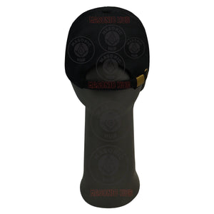 Masonic Shriner Black Cap – Handcrafted with Lotus Emblem, Rhinestones & Bullion My Store