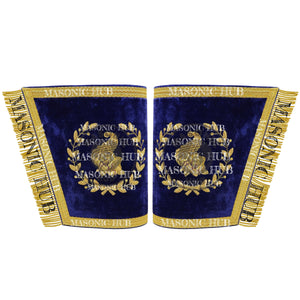Masonic Grand Lodge Junior Steward Regalia Set – Hand Embroidered Lambskin Apron Masonic Hub