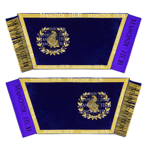 Masonic Grand Lodge Junior Steward Regalia Set – Hand Embroidered Lambskin Apron Masonic Hub