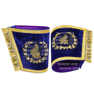 Masonic Grand Lodge Junior Steward Regalia Set – Hand Embroidered Lambskin Apron Masonic Hub