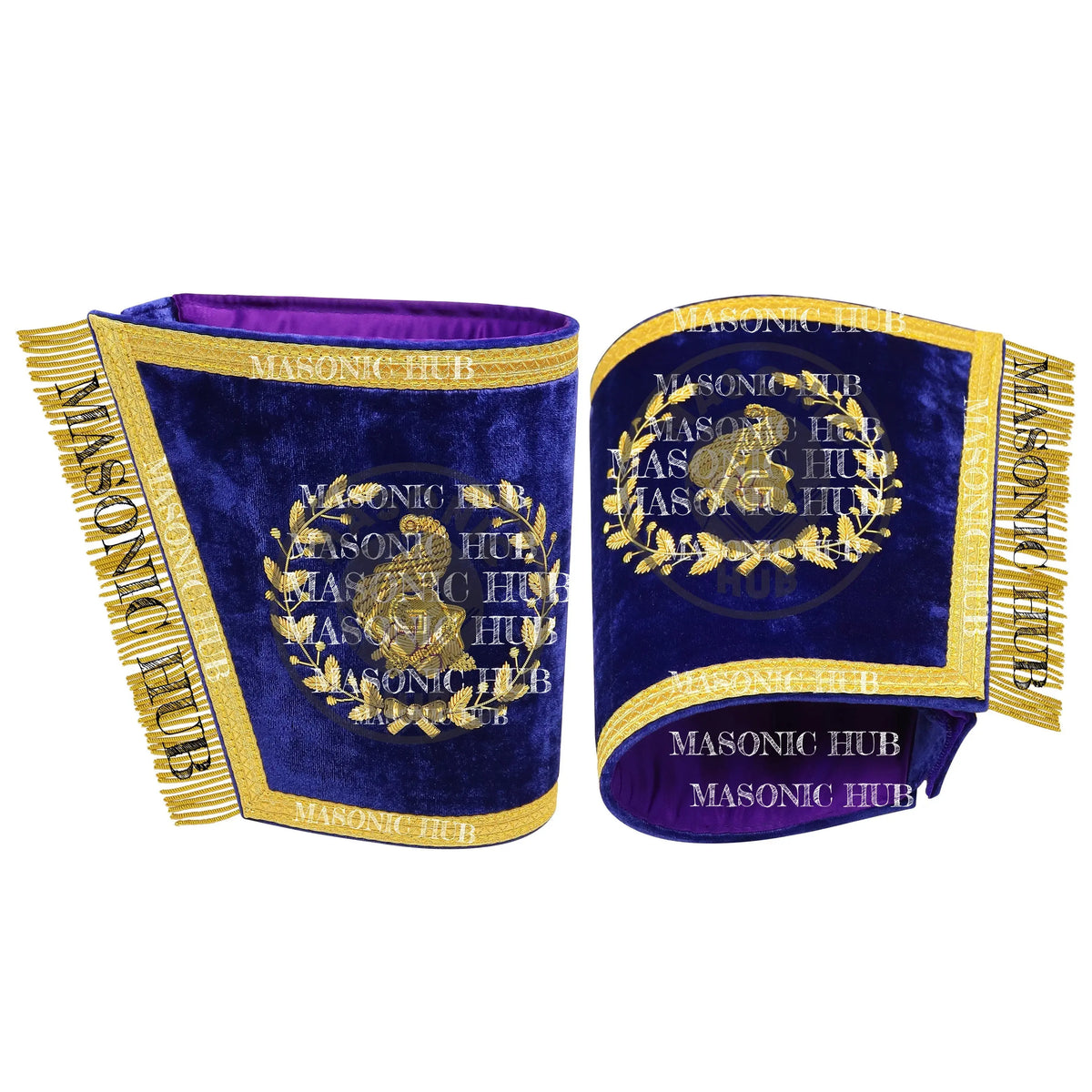 Masonic Grand Lodge Junior Steward Regalia Set – Hand Embroidered Lambskin Apron Masonic Hub