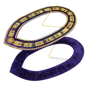 Masonic Regalia Cryptic Mason Royal & Select Master Chain Collar With Rhinestones Masonic Hub
