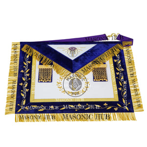 Masonic Grand Lodge Trustee Regalia Set – Hand Embroidered Lambskin Apron Masonic Hub