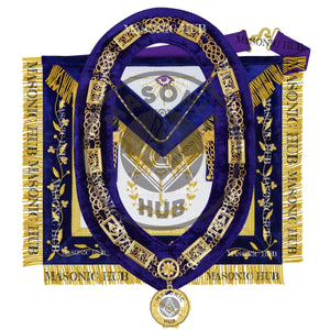 Masonic Grand Lodge Trustee Regalia Set – Hand Embroidered Lambskin Apron Masonic Hub