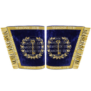 Masonic Grand Lodge Trustee Cuffs Set – Hand Embroidered Gold Bullion Masonic Hub