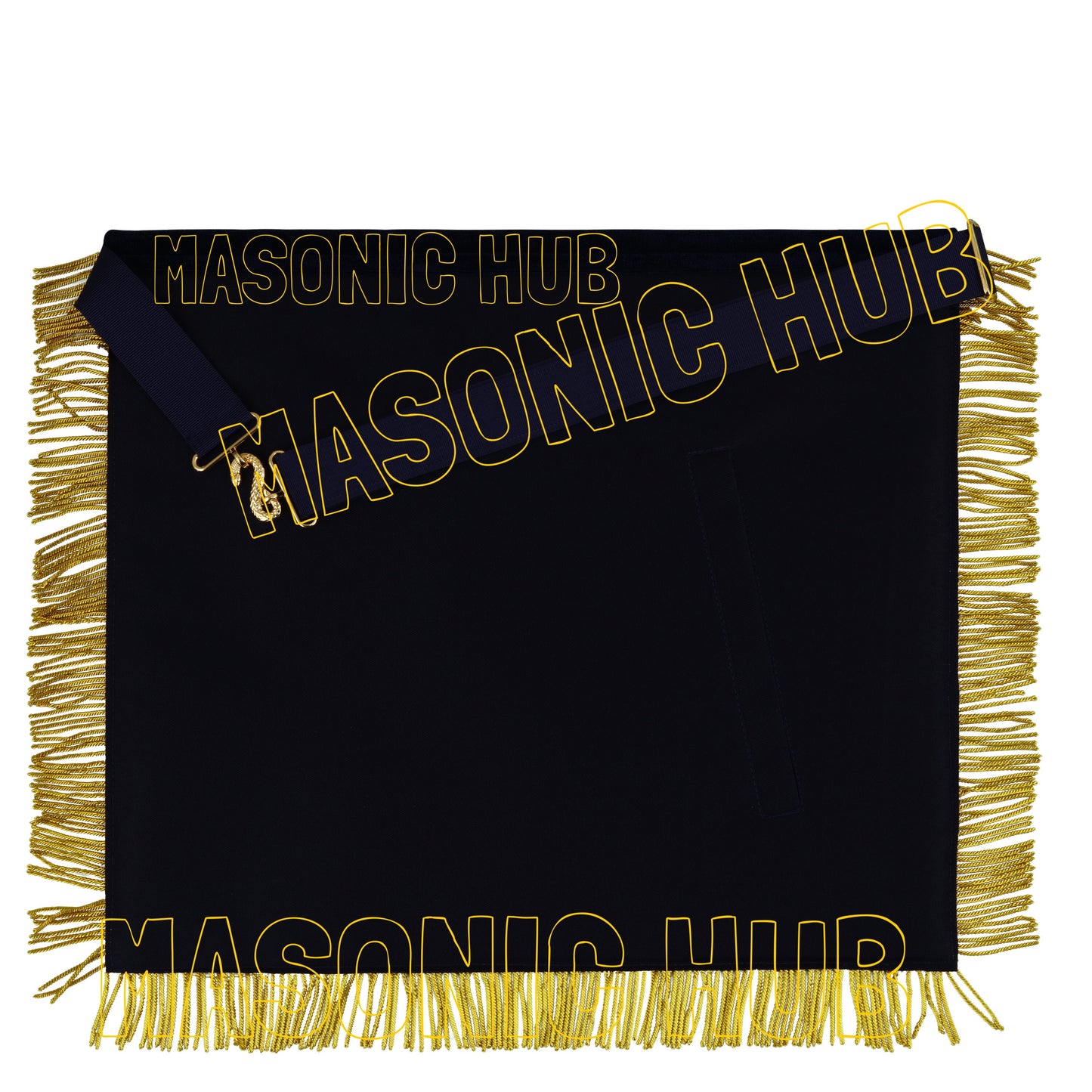 Masonic Past Master 100% Lambskin Apron – Hand-Embroidered Gold & Silver Bullion