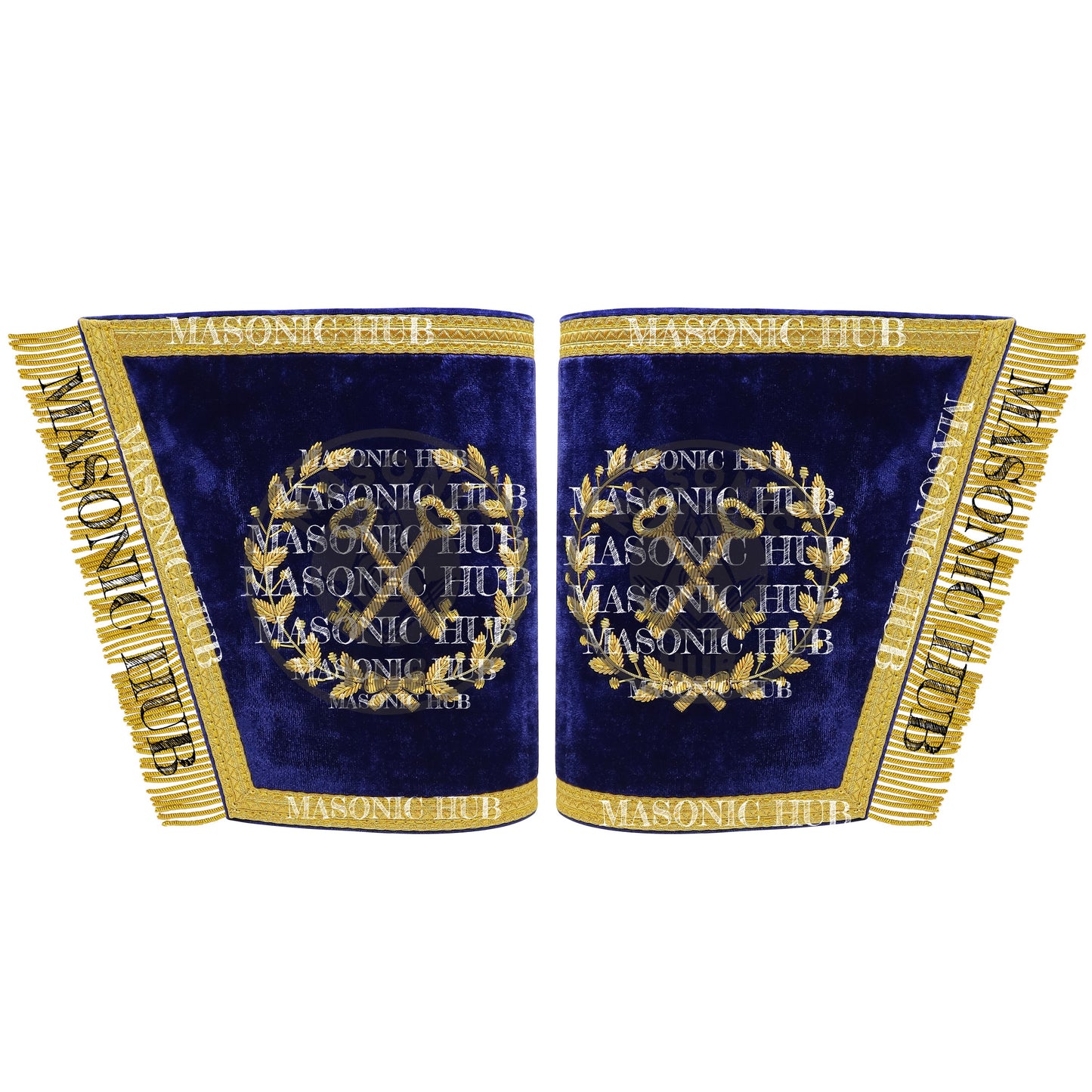 Masonic Grand Lodge Treasurer Regalia Set – Hand Embroidered Lambskin Apron