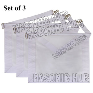 Masonic Candidate / Entered Apprentice Apron – All White Masonic Hub