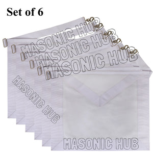 Masonic Candidate / Entered Apprentice Apron – All White Masonic Hub