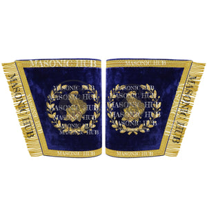 Masonic Grand Lodge Senior Steward Regalia Set – Hand Embroidered Lambskin Apron Masonic Hub