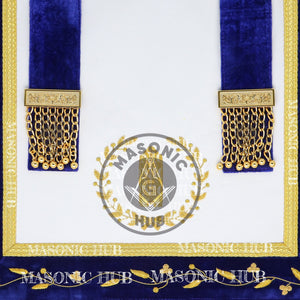 Masonic Grand Lodge Junior Warden Regalia Set – Hand Embroidered Lambskin Apron Masonic Hub