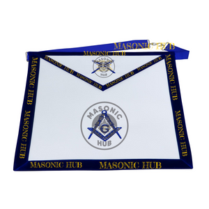 Freemason Secretary Apron – Texas Regulation Blue Lodge Officer Apron Masonic Hub