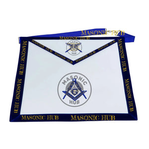 Freemason Secretary Apron – Texas Regulation Blue Lodge Officer Apron Masonic Hub