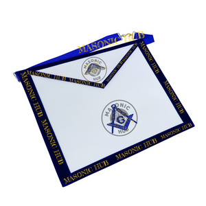 Freemason Worshipful Master Apron – Texas Regulation Blue Lodge Officer Apron Masonic Hub