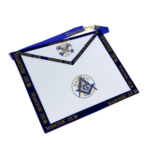 Freemason Treasurer Apron – Texas Regulation Blue Lodge Officer Apron Masonic Hub