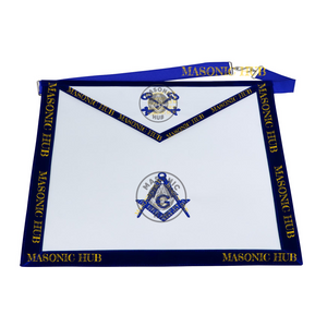 Freemason Treasurer Apron – Texas Regulation Blue Lodge Officer Apron Masonic Hub