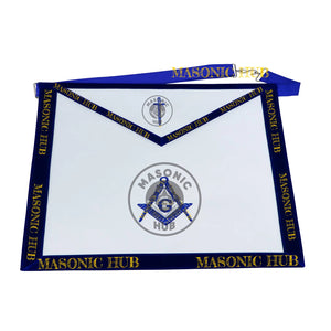Freemason Tyler Apron – Texas Regulation Blue Lodge Officer Apron Masonic Hub