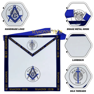 Freemason Tyler Apron – Texas Regulation Blue Lodge Officer Apron Masonic Hub