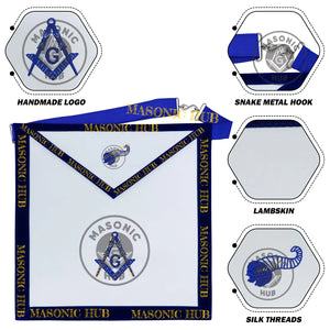 Freemason Senior Steward Apron – Texas Regulation Blue Lodge Officer Apron Masonic Hub