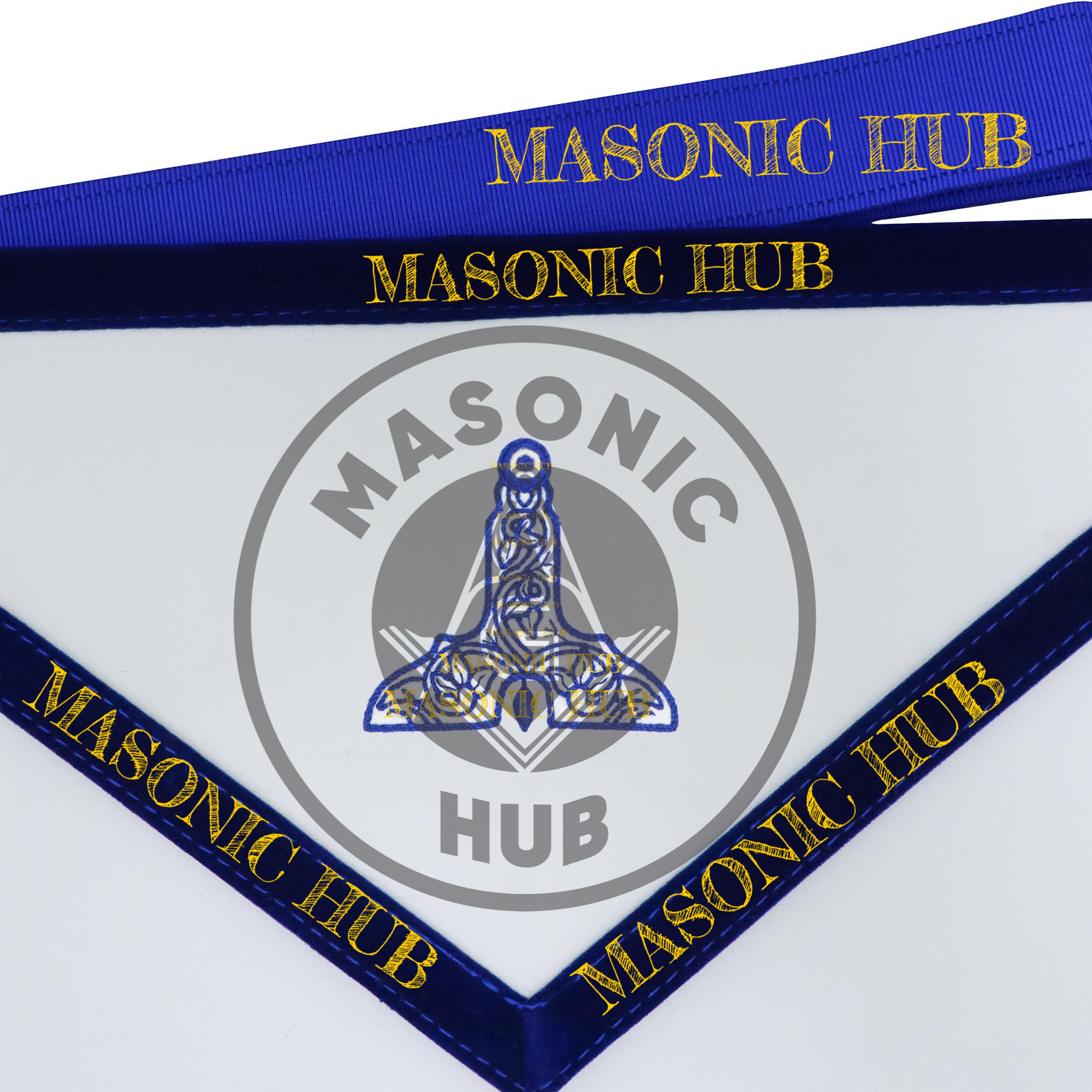 Freemason Senior Warden Apron – Texas Regulation Blue Lodge Officer Apron Masonic Hub