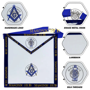 Freemason Junior Warden Apron – Texas Regulation Blue Lodge Officer Apron Masonic Hub
