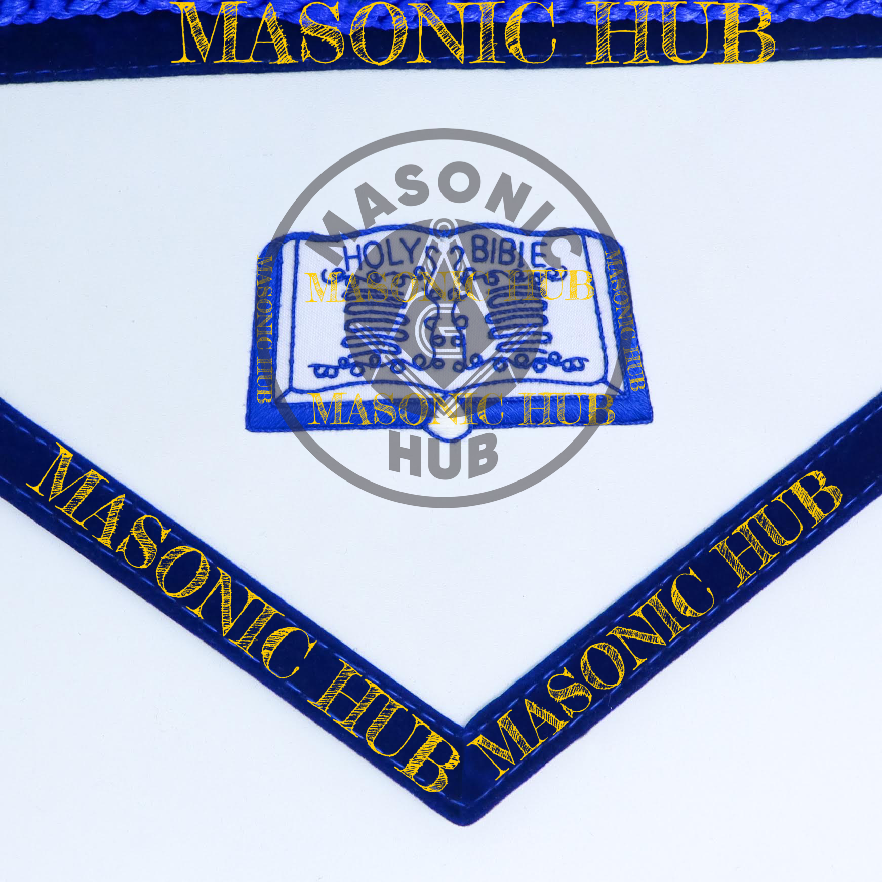Freemason Chaplain Apron – Texas Regulation Blue Lodge Officer Apron Masonic Hub