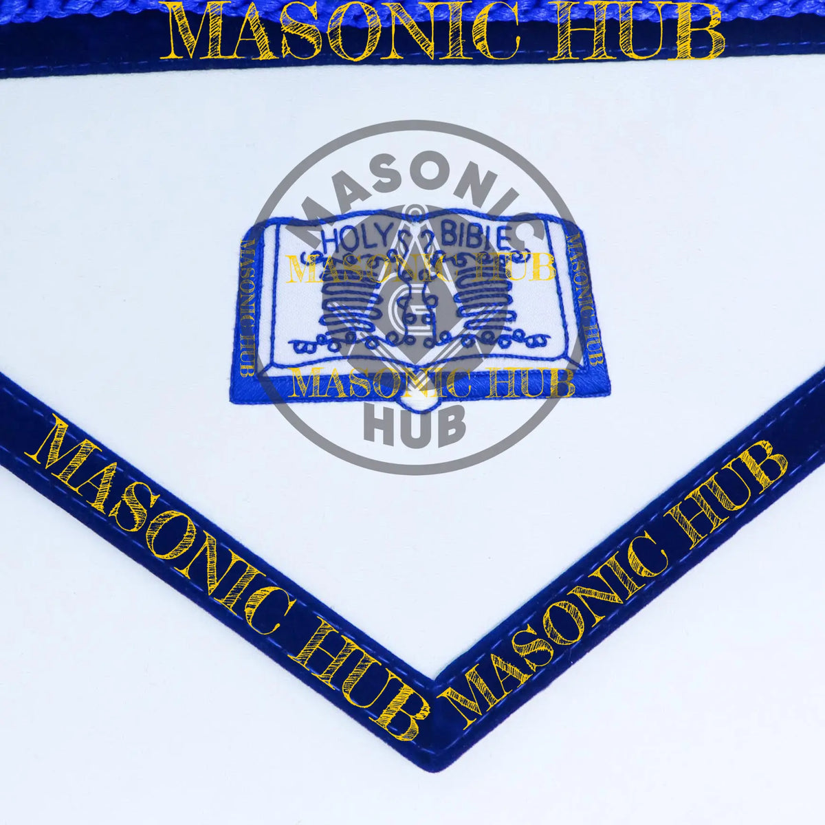 Freemason Chaplain Apron – Texas Regulation Blue Lodge Officer Apron Masonic Hub