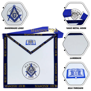 Freemason Chaplain Apron – Texas Regulation Blue Lodge Officer Apron Masonic Hub